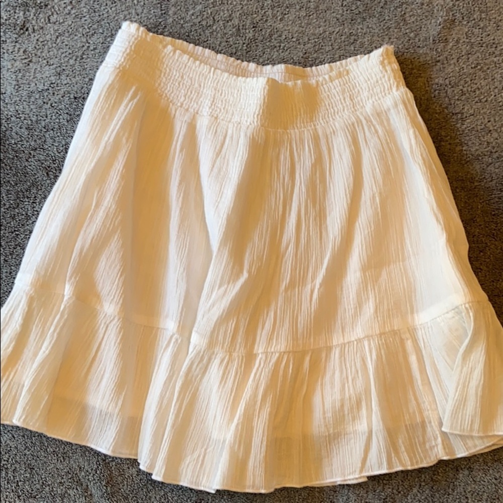 White Crepe Skirt